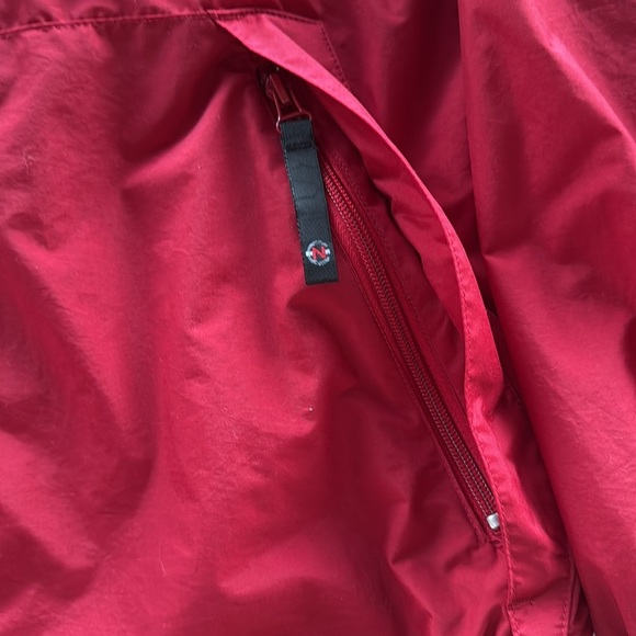 Vintage NAUTICA Competition Spellout Windbreaker Jacket Red w/Navy Stripe Detail - Picture 8 of 16